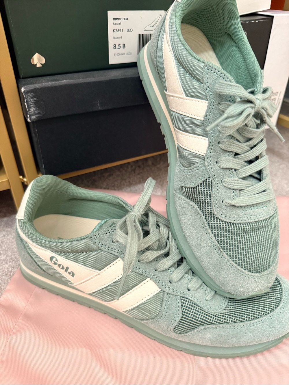 Gola Daytona ’88 Sage Green Suede Mesh Sneakers Women’s 9